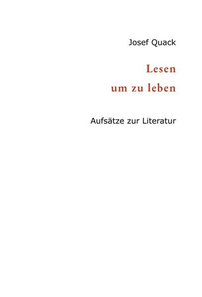 Produktbild: Lesen um zu leben