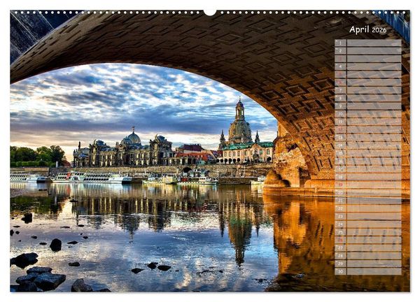Produktbild: Dresden 2026 / Geburtstagskalender (Wandkalender 2026 DIN A2 quer), CALVENDO Monatskalender