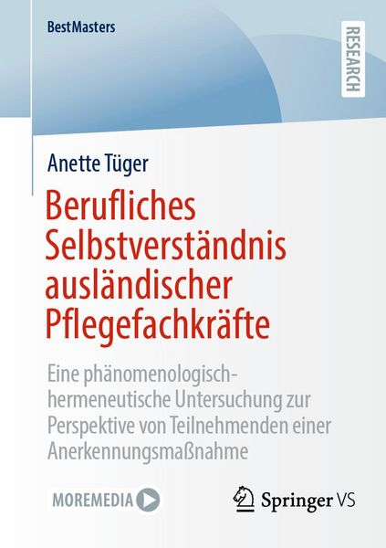 Produktbild: Berufliches Selbstverst&auml;ndnis ausl&auml;ndischer Pflegefachkr&auml;fte