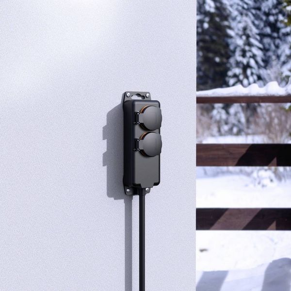 Produktbild: Hama 00223061 Gartensteckdose Schwarz erh&ouml;hter Ber&uuml;hrungsschutz