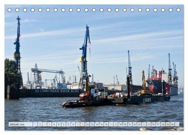 Produktbild: Hansestadt Hamburg (Tischkalender 2026 DIN A5 quer), CALVENDO Monatskalender