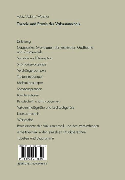 Produktbild: Theorie und Praxis der Vakuumtechnik