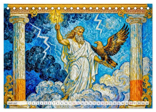 Produktbild: Die G&ouml;tter des Olymps - Die G&ouml;tter der Antike in epischen Bildern (Tischkalender 2027 DIN A5 quer), CALVENDO Monatskalender