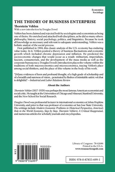 Produktbild: The Theory of Business Enterprise