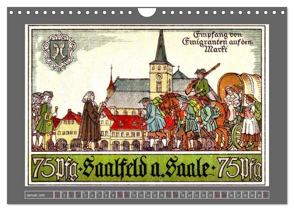 Produktbild: Gru&szlig; aus Saalfeld an der Saale (Wandkalender 2026 DIN A4 quer), CALVENDO Monatskalender