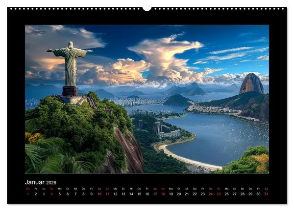 Produktbild: Brasilien - Natur, Kultur und Lebensfreude (hochwertiger Premium Wandkalender 2026 DIN A2 quer), Kunstdruck in Hochglanz