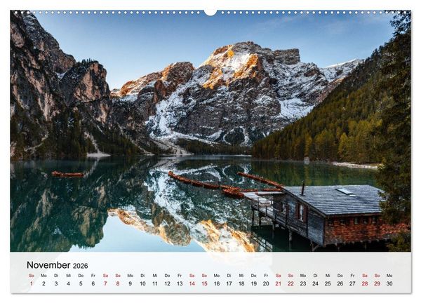 Produktbild: Die Dolomiten - Faszination Berge (hochwertiger Premium Wandkalender 2026 DIN A2 quer), Kunstdruck in Hochglanz