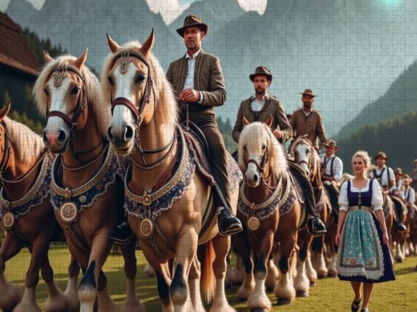 Produktbild: CALVENDO Puzzle Leonhardifahrt | 1000 Teile Lege-Gr&ouml;&szlig;e 64x48cm Foto-Puzzle f&uuml;r gl&uuml;ckliche Stunden