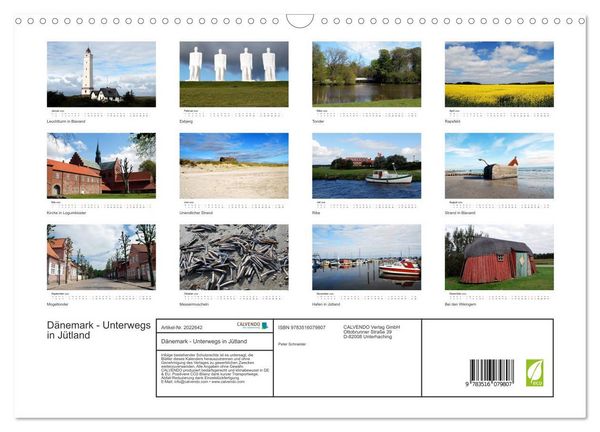 Produktbild: D&auml;nemark - Unterwegs in J&uuml;tland (Wandkalender 2026 DIN A3 quer), CALVENDO Monatskalender