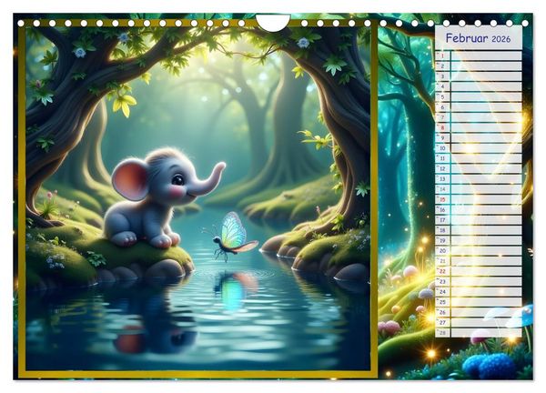 Produktbild: Der magische Freundschaftswald (Wandkalender 2026 DIN A4 quer), CALVENDO Monatskalender