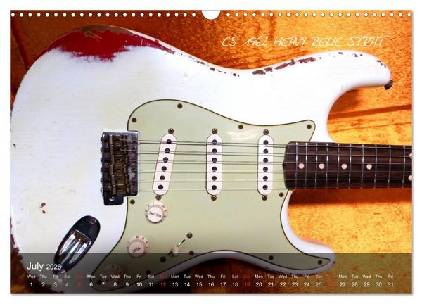 Produktbild: ROCK GUITARS put into the spotlight (Wall Calendar 2026 DIN A3 landscape), CALVENDO 12 Month Wall Calendar
