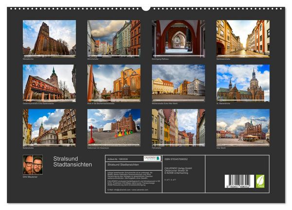 Produktbild: Stralsund Stadtansichten (hochwertiger Premium Wandkalender 2026 DIN A2 quer), Kunstdruck in Hochglanz