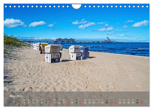 Produktbild: K&uuml;stenimpressionen von den Ostseeinseln R&uuml;gen und Usedom (Wandkalender 2026 DIN A4 quer), CALVENDO Monatskalender