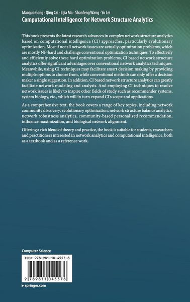 Produktbild: Computational Intelligence for Network Structure Analytics