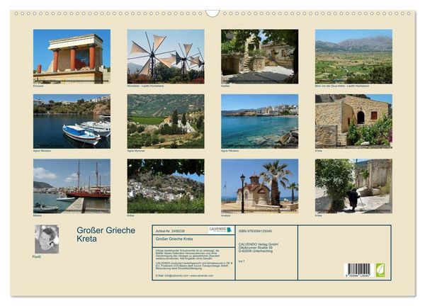 Produktbild: Gro&szlig;er Grieche Kreta (Wandkalender 2027 DIN A2 quer), CALVENDO Monatskalender