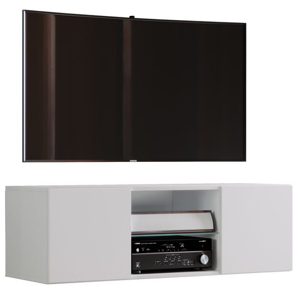 Produktbild: Holz TV Wand H&auml;nge Lowboard Fernsehschrank Jusa 95