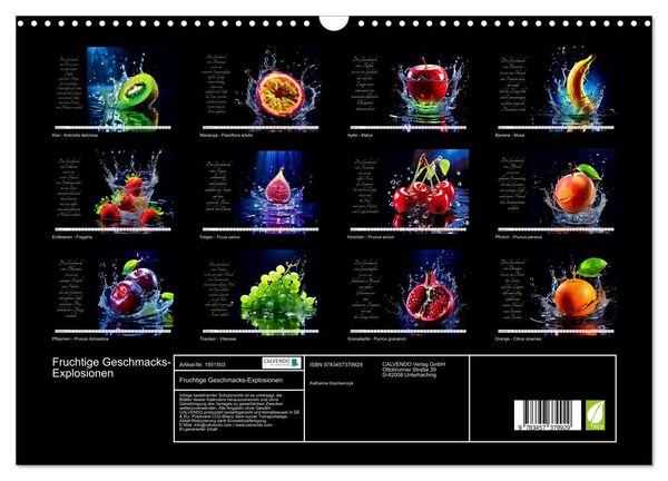 Produktbild: Fruchtige Geschmacks-Explosionen (Wandkalender 2026 DIN A3 quer), CALVENDO Monatskalender