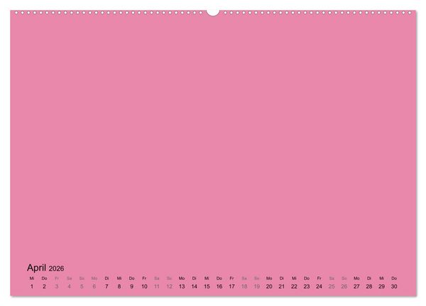 Produktbild: DIY Bastel-Kalender -Warme Pastell Farben- Zum Selbstgestalten (hochwertiger Premium Wandkalender 2026 DIN A2 quer), Kunstdruck in Hochglanz