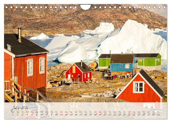 Produktbild: Greenland - Impressions of an Arctic Island (Wall Calendar 2026 DIN A4 landscape), CALVENDO 12 Month Wall Calendar