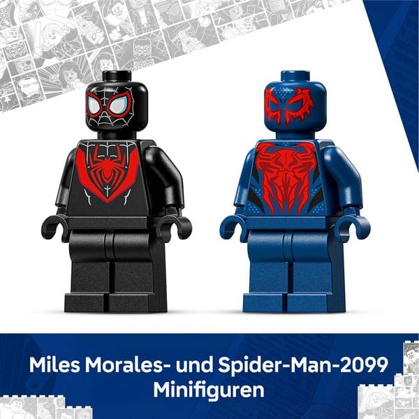 Produktbild: LEGO 76337 Marvel Miles Morales Mech vs. Spider-Man 2099, Spielzeug