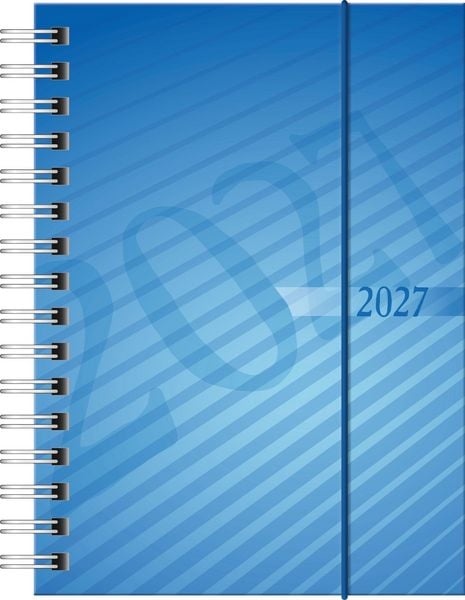 Produktbild: rido/id&eacute; 7013102307 Taschenkalender Mod. perfect/Technik I 2027 A6, Kunststoff, blau