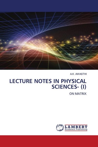 Produktbild: LECTURE NOTES IN PHYSICAL SCIENCES- (I)