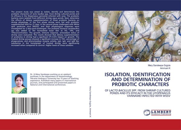 Produktbild: ISOLATION, IDENTIFICATION AND DETERMINATION OF PROBIOTIC CHARACTERS