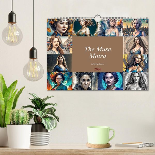 Produktbild: The Muse Moira in Twelve Facets (Wall Calendar 2026 DIN A4 landscape), CALVENDO 12 Month Wall Calendar
