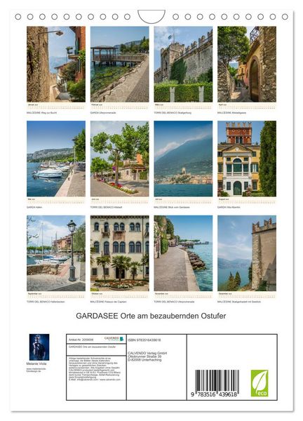 Produktbild: GARDASEE Orte am bezaubernden Ostufer (Wandkalender 2026 DIN A4 hoch), CALVENDO Monatskalender