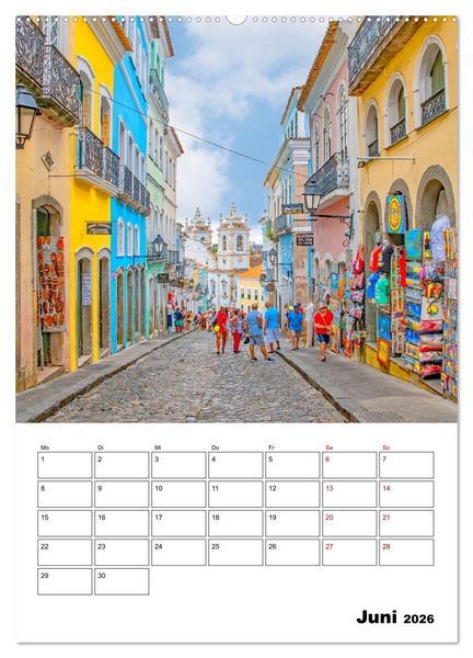 Produktbild: Salvador de Bahia - wundersch&ouml;nes Reiseziel (hochwertiger Premium Wandkalender 2026 DIN A2 hoch), Kunstdruck in Hochglanz