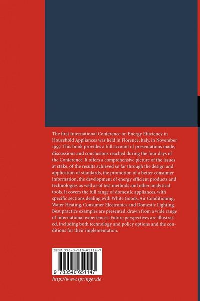 Produktbild: Energy Efficiency in Household Appliances