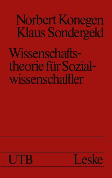 Produktbild: Wissenschaftstheorie f&uuml;r Sozialwissenschaftler