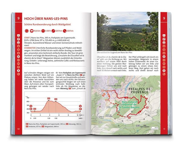 Produktbild: KOMPASS Wanderf&uuml;hrer C&ocirc;te d'Azur, Die sch&ouml;nsten K&uuml;sten- und Bergwanderungen, 50 Touren