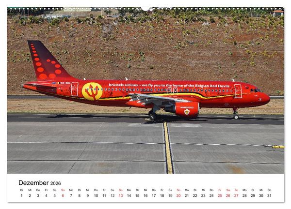 Produktbild: Die sch&ouml;nsten Airliner (Wandkalender 2026 DIN A2 quer), CALVENDO Monatskalender