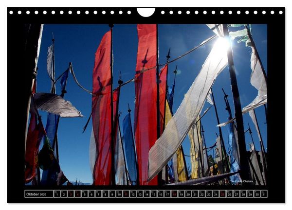 Produktbild: Bhutan Druk Yul 2026 (Wandkalender 2026 DIN A4 quer), CALVENDO Monatskalender