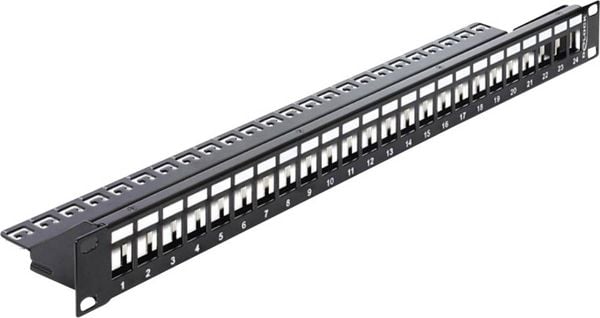 'Delock 43277 24 Port Netzwerk-Patchpanel 483mm (19') Unbestückt 1 HE Unbestückt'