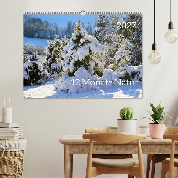 Produktbild: 12 Monate Natur (Wandkalender 2027 DIN A2 quer), CALVENDO Monatskalender