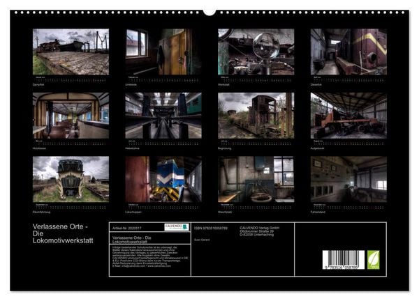 Produktbild: Verlassene Orte - Die Lokomotivwerkstatt (hochwertiger Premium Wandkalender 2026 DIN A2 quer), Kunstdruck in Hochglanz