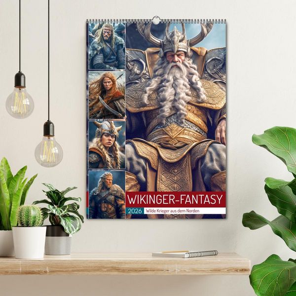 Produktbild: Wikinger-Fantasy. Wilde Krieger aus dem Norden (Wandkalender 2026 DIN A2 hoch), CALVENDO Monatskalender