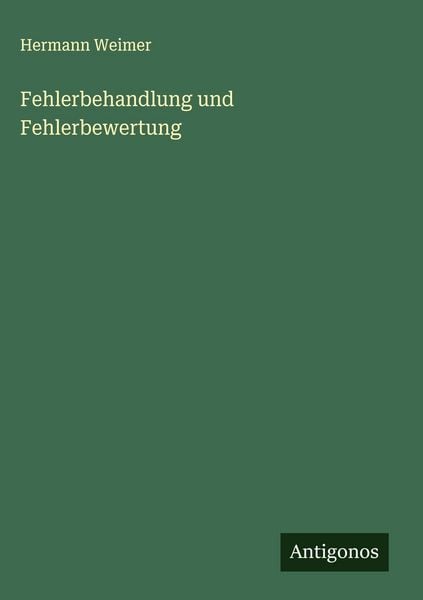 Produktbild: Fehlerbehandlung und Fehlerbewertung