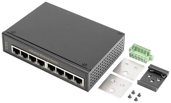 Produktbild: Digitus DN-651108 DN-651108 Industrial Ethernet Switch 8 Port 10 / 100 / 1000MBit/s