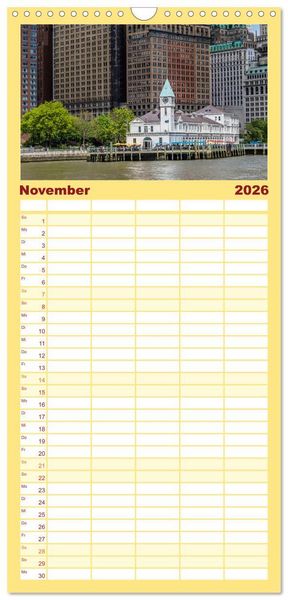 Produktbild: Familienplaner 2026 - NEW YORK CITY Stadt der Superlative mit 5 Spalten (Wandkalender, 21 x 45 cm) CALVENDO