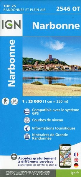 Narbonne 1:25 000, Karte von Collectif Ign, IGN Frankreich, 9782758543077