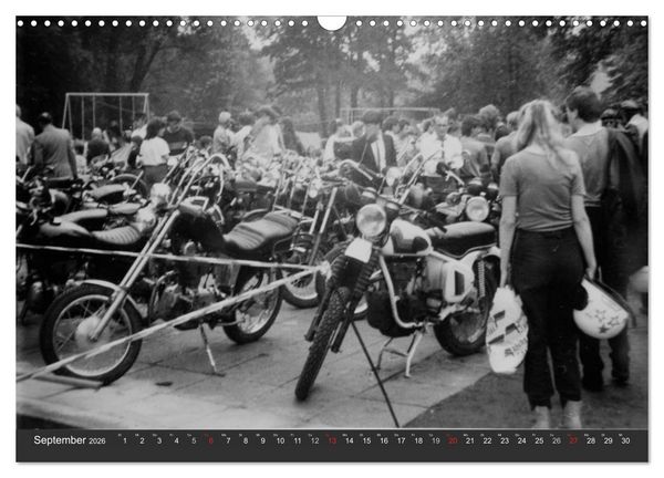 Produktbild: east Rider - Biker und Bikes aus der DDR (Wandkalender 2026 DIN A3 quer), CALVENDO Monatskalender