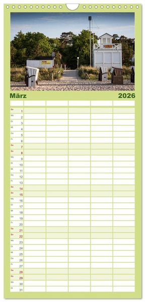 Produktbild: Familienplaner 2026 - Boltenhagen - Meer erleben mit 5 Spalten (Wandkalender, 21 x 45 cm) CALVENDO