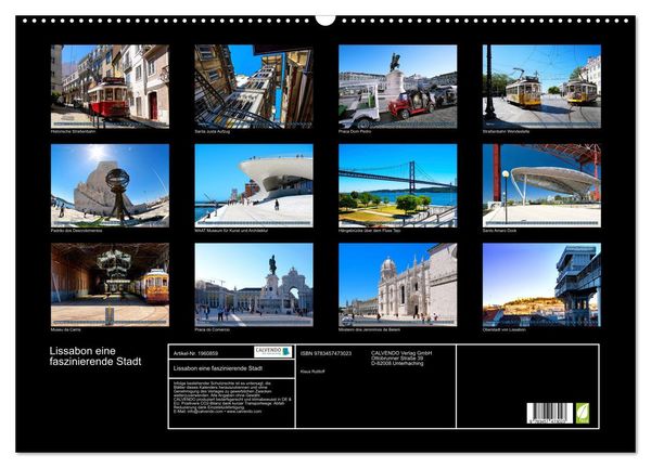 Produktbild: Lissabon eine faszinierende Stadt (Wandkalender 2026 DIN A2 quer), CALVENDO Monatskalender