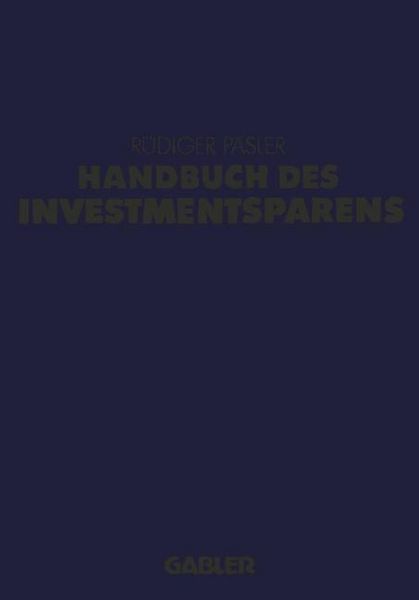 Produktbild: Handbuch des Investmentsparens