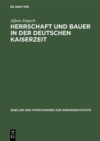 Produktbild: Herrschaft und Bauer in der deutschen Kaiserzeit