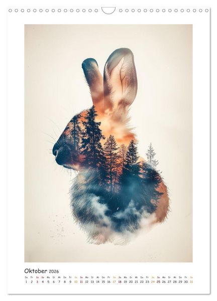 Produktbild: Magische Tierkunst (Wandkalender 2026 DIN A3 hoch), CALVENDO Monatskalender