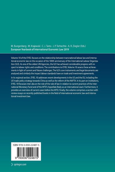Produktbild: European Yearbook of International Economic Law 2019